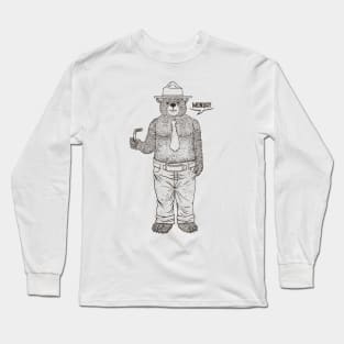 Bear Getting Ready To Work by Tobe Fonseca Long Sleeve T-Shirt